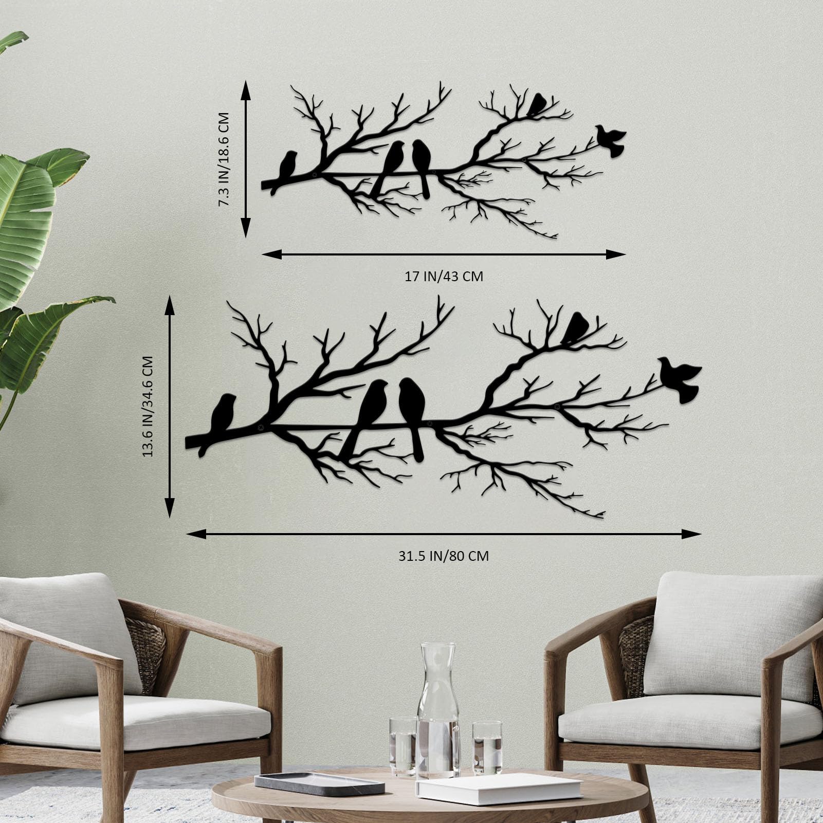 ESTART small birds wall decor fits compact walls and brightens entryways