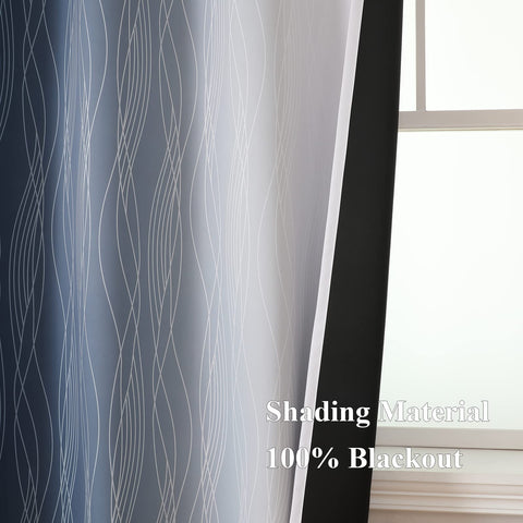 Estelar Textiler bedroom ambience with gradient ombre curtains for calm space