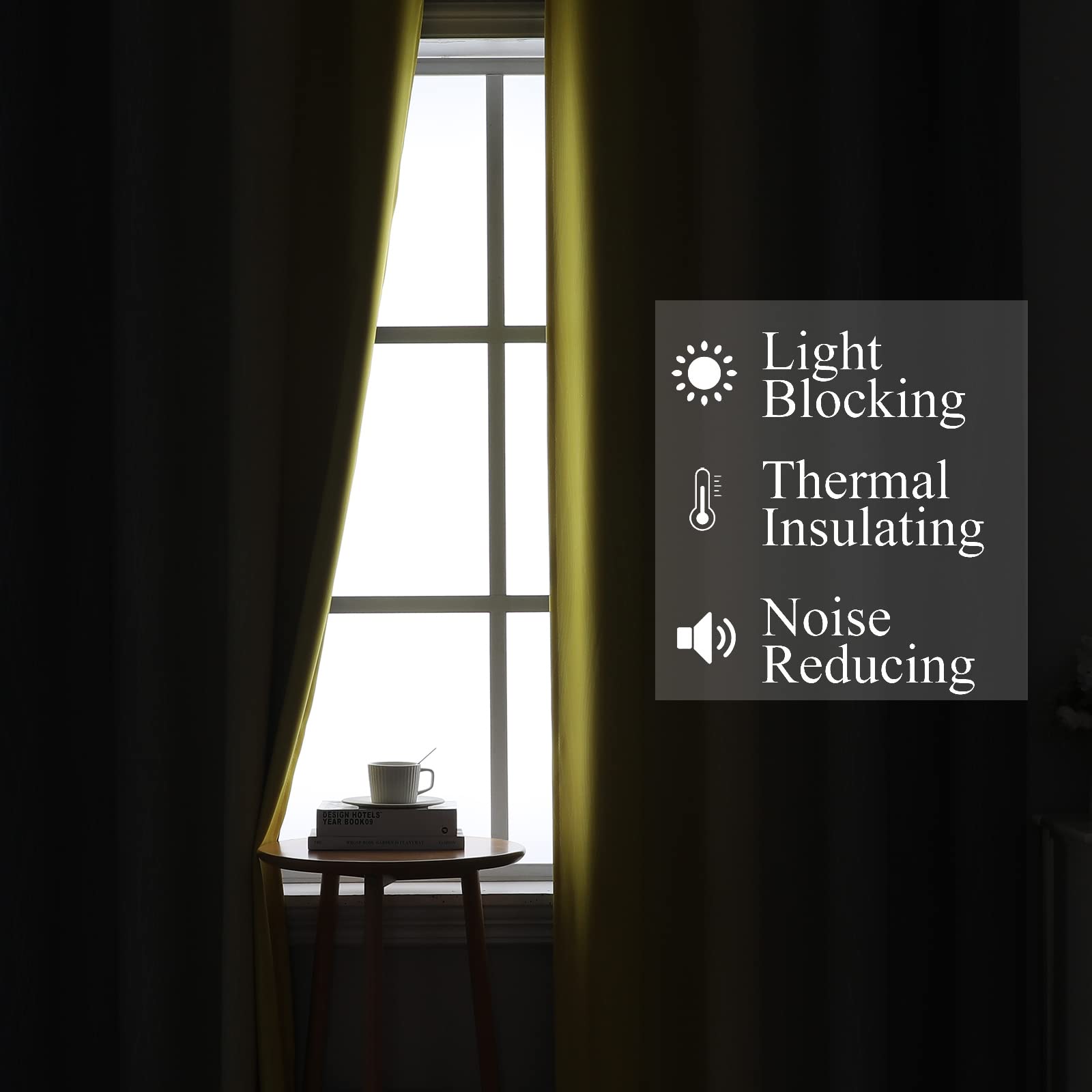 Estelar Textiler dreamlike silk-touch curtains in a soft ombre finish.