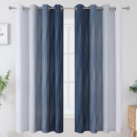Estelar Textiler ombre blackout curtains 52x63 inches for versatile mounting