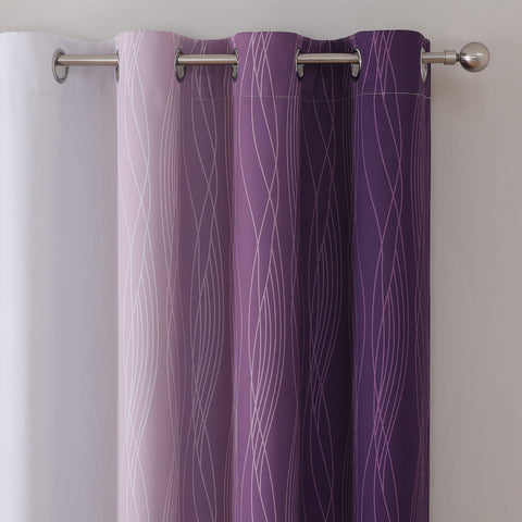 Estelar Textiler Ombre Curtains 52x84 grommets detail for easy installation