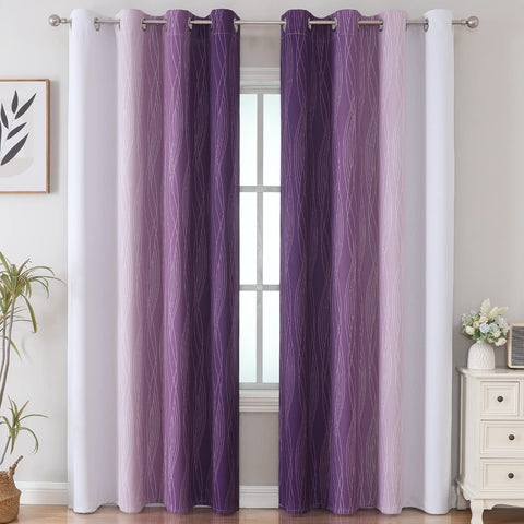 Estelar Textiler Ombre Curtains 52x84 packed setup highlights easy hanging and two-panel design