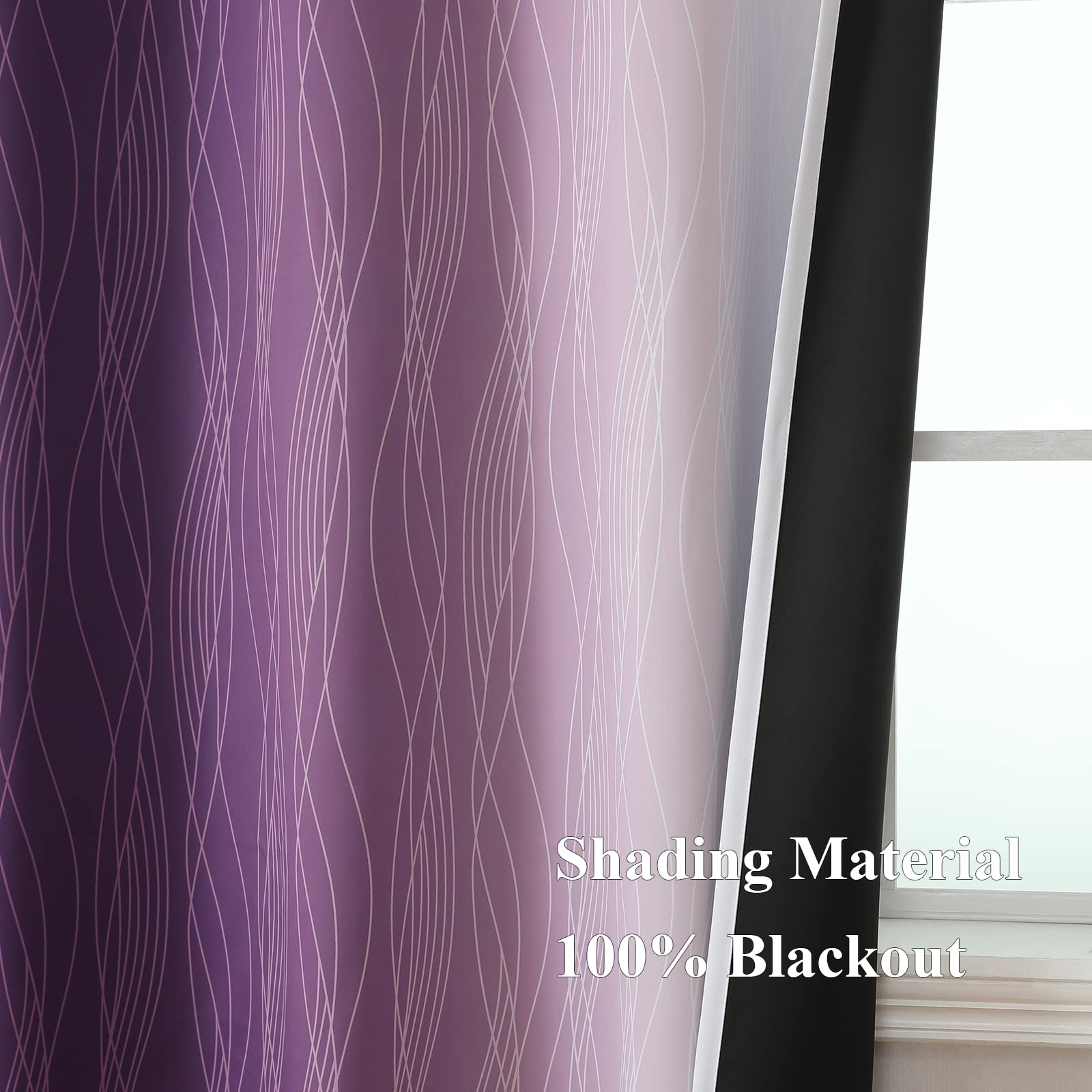 Estelar Textiler Ombre Curtains 52x84 room-darkening for privacy and UV protection