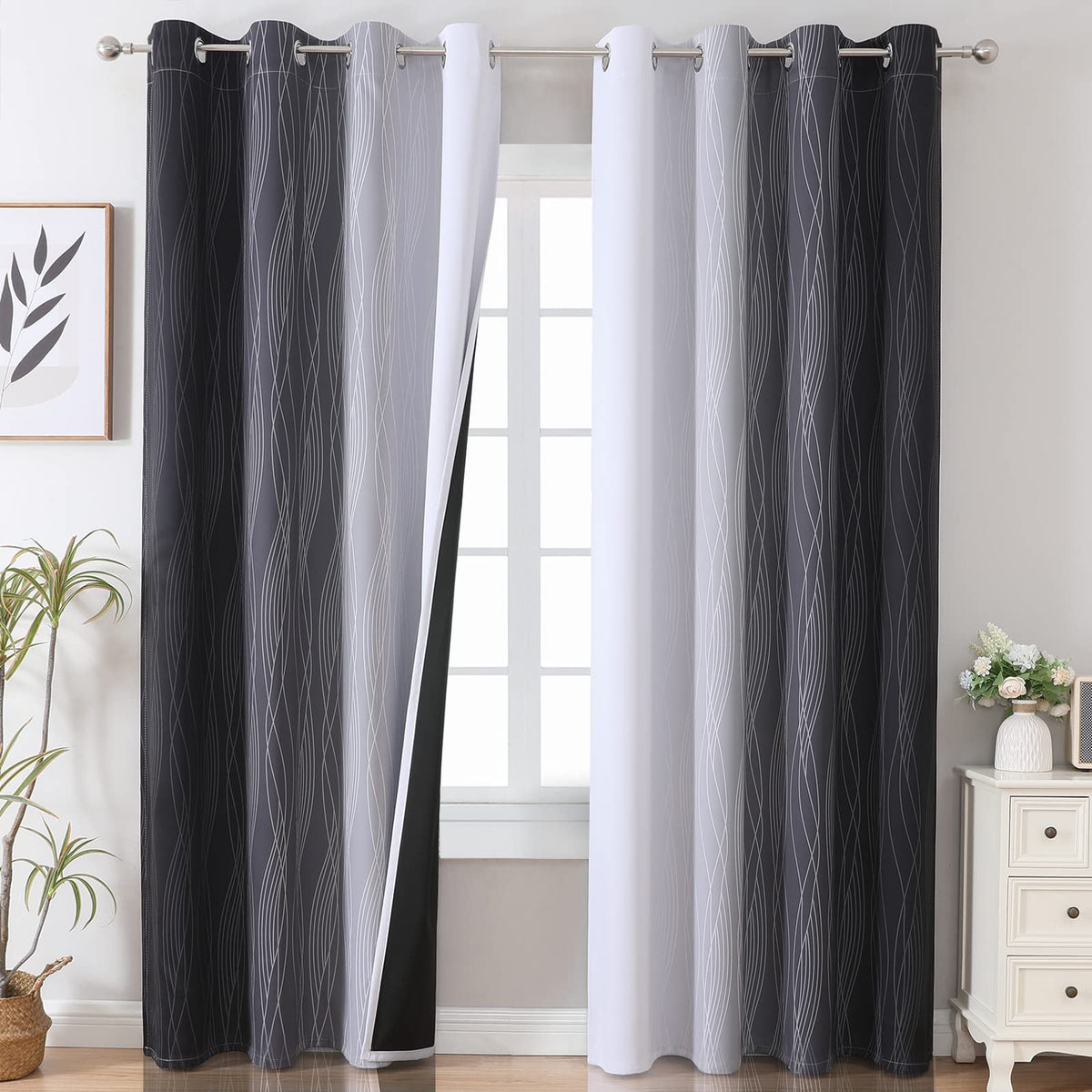 Estelar Textiler ombre curtains 52x84 for enhanced privacy and light control.