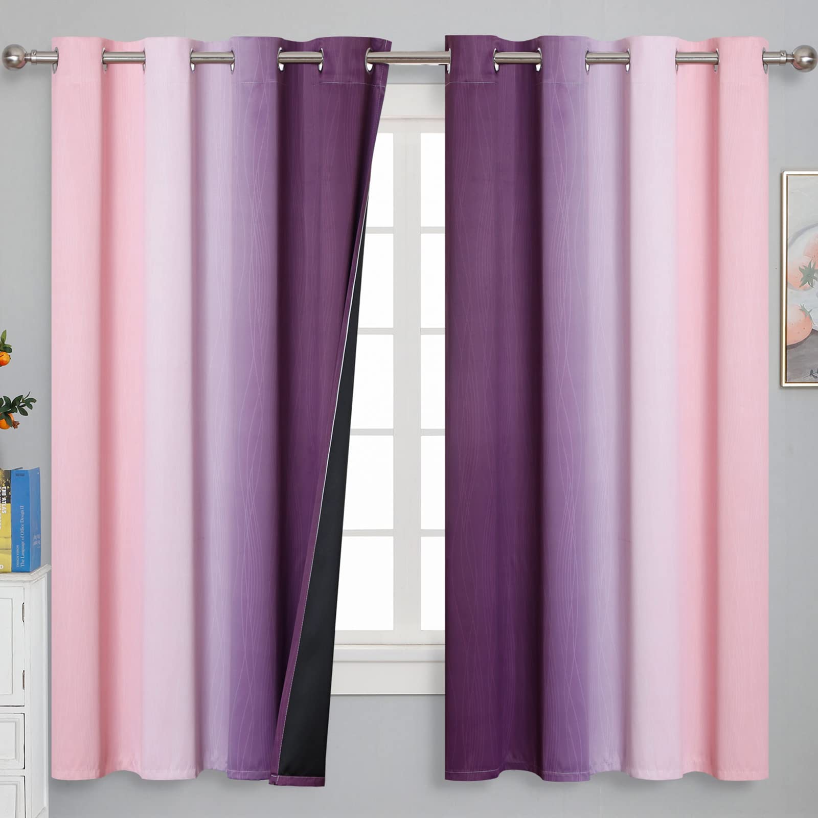 Estelar Textiler ombre blackout curtains on a rod with smooth operation