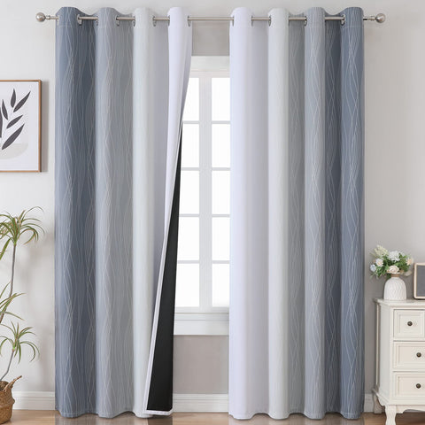 Estelar Textiler ombre gradient curtains with soft light control for living room