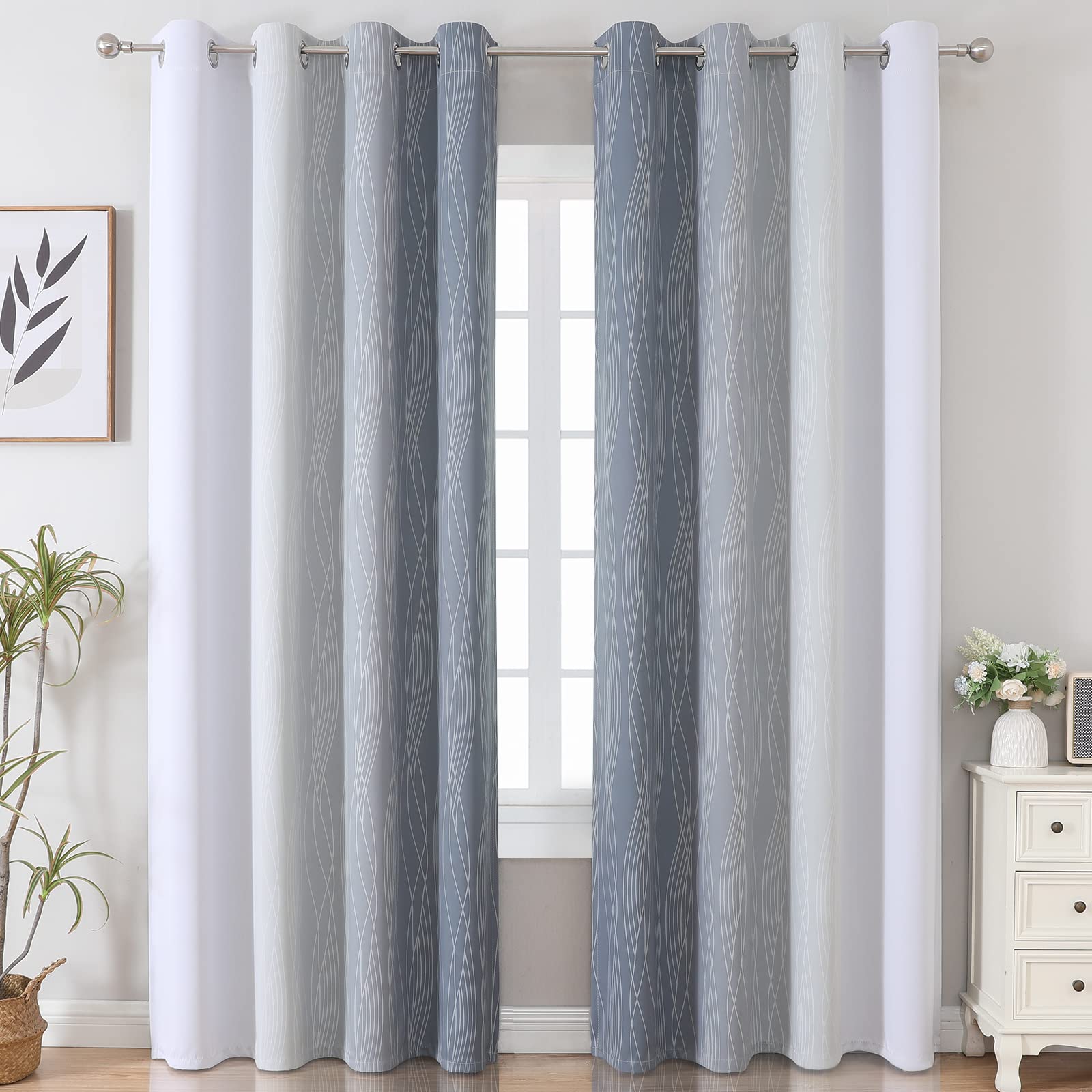 Estelar Textiler ombre gradient curtains panel 2 creating two-tone ambience