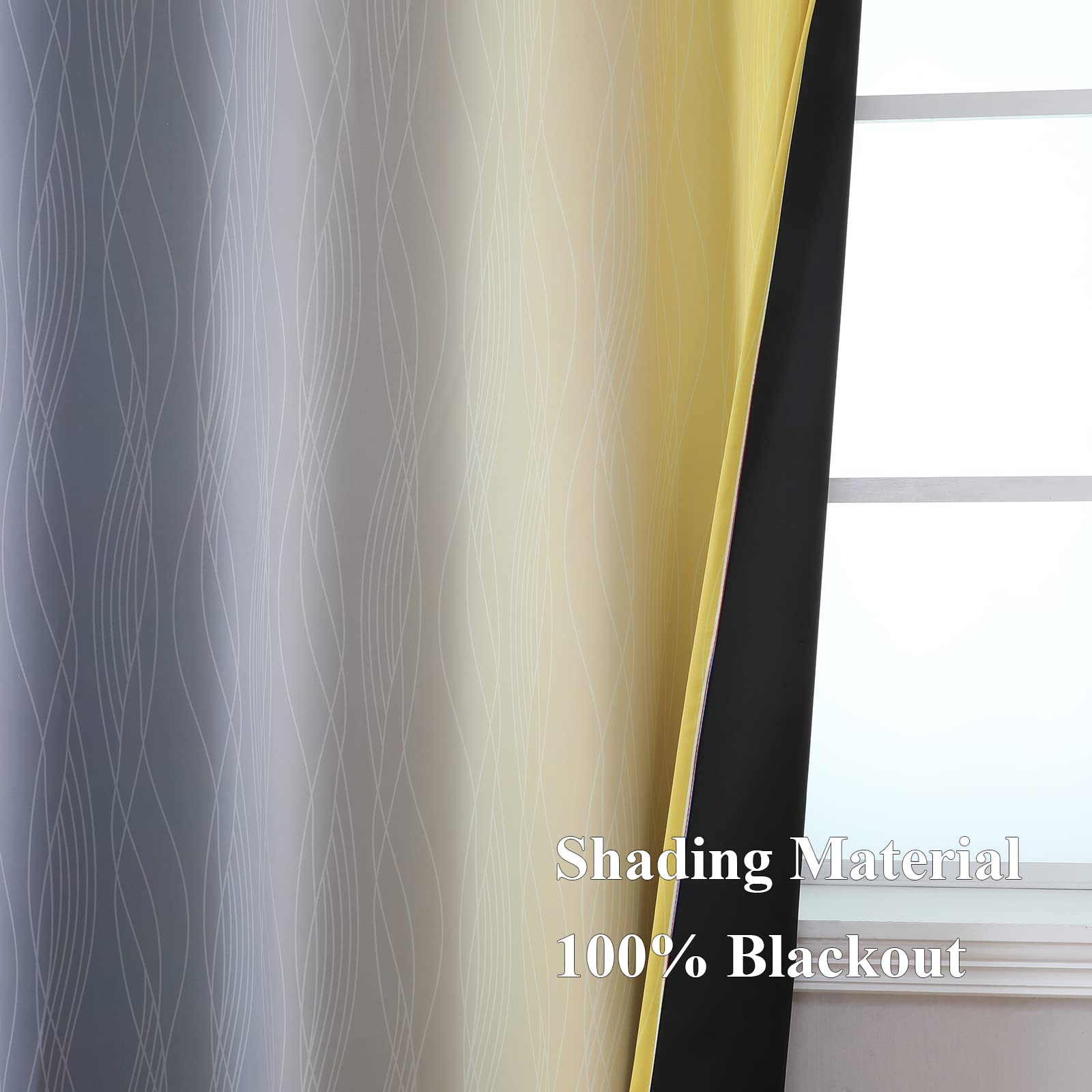 Estelar Textiler privacy curtains for living spaces featuring a bold ombre design.