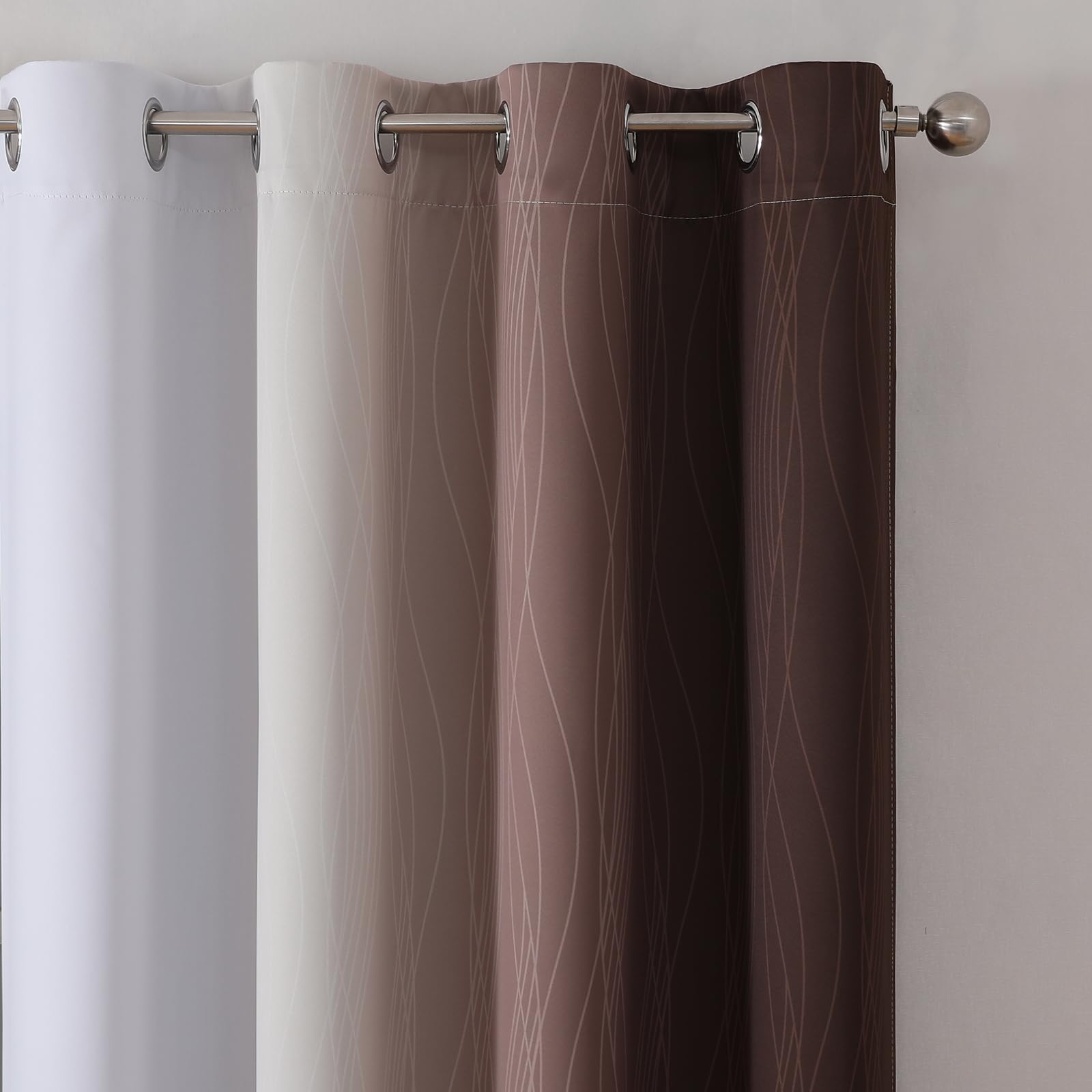 Estelar Textiler two-panel set includes rustproof grommets for easy hanging.