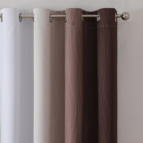 Estelar Textiler two-panel set includes rustproof grommets for easy hanging.
