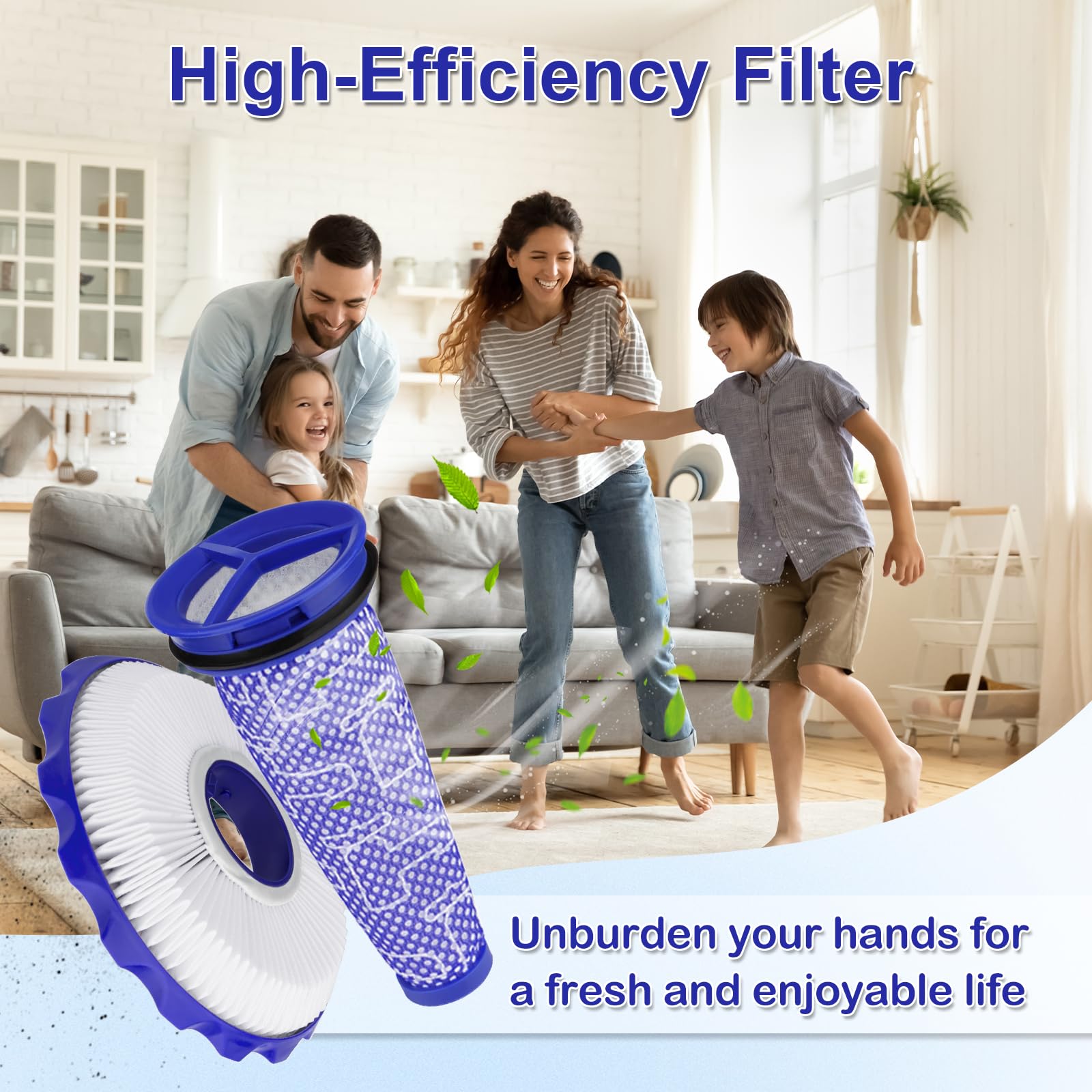 Estelife DC50 cleaning brush facilitates easy maintenance during replacement.