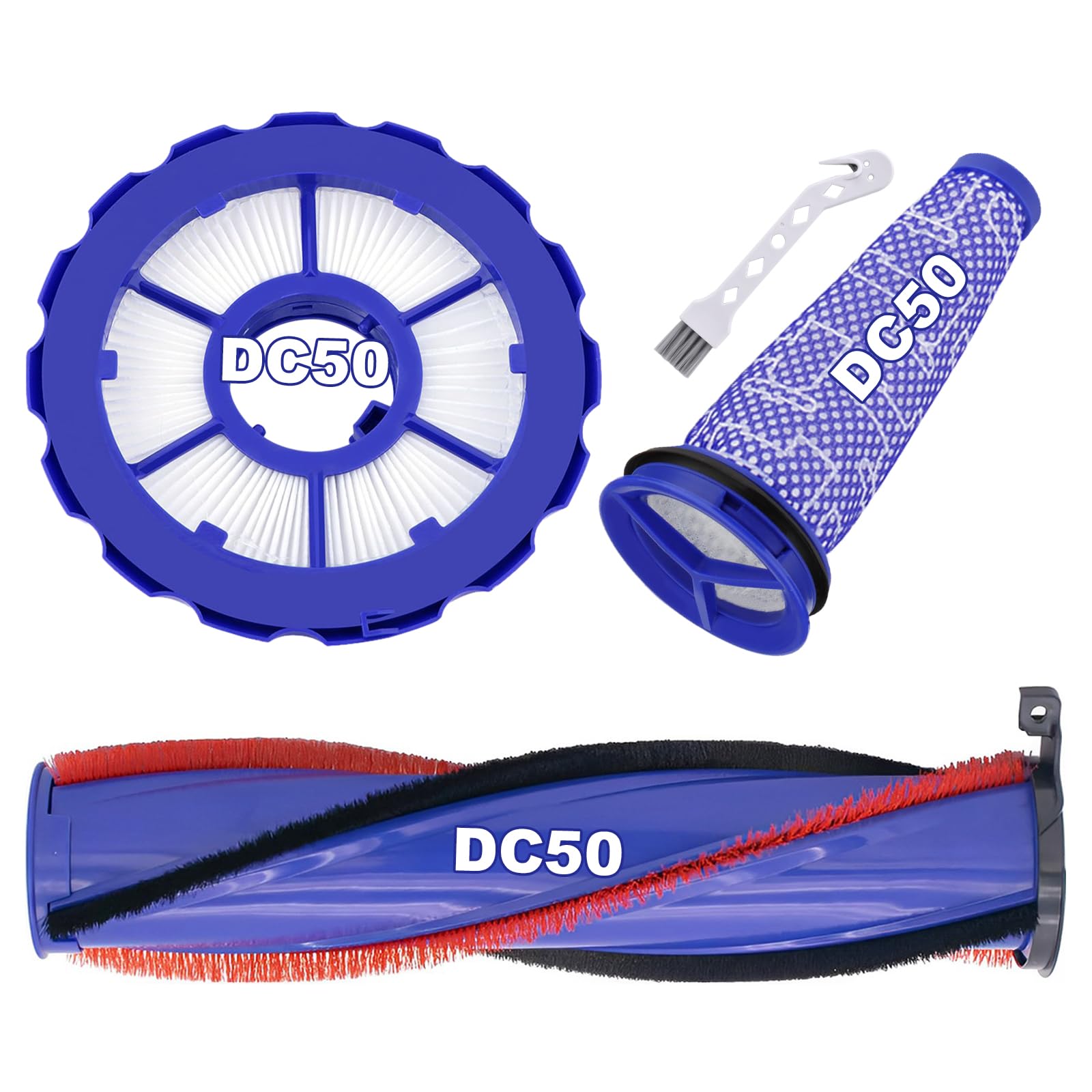 Estelife DC50 roller brush maintains powerful suction on carpets and hard floors.