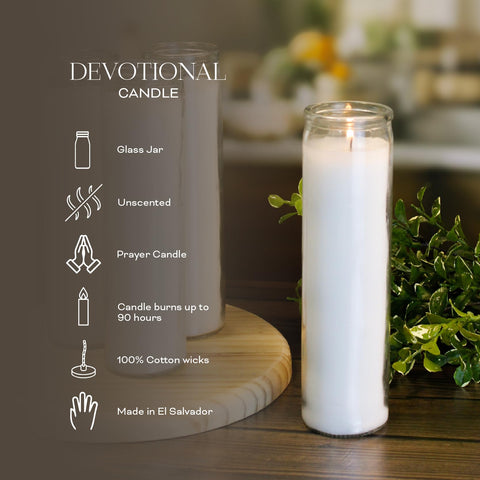 Estrella Blanca even burn design supports steady prayer sessions