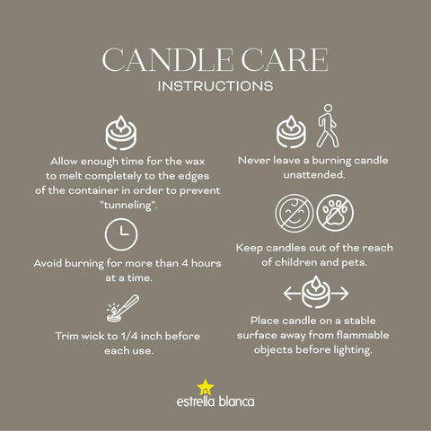 Estrella Blanca memorial candle designed for serene remembrance rituals