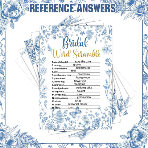 Estune blue-white design harmonizes with many wedding themes.