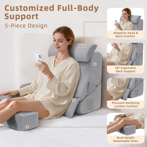 ESUERDO back support system with zoned foam aligns the spine.