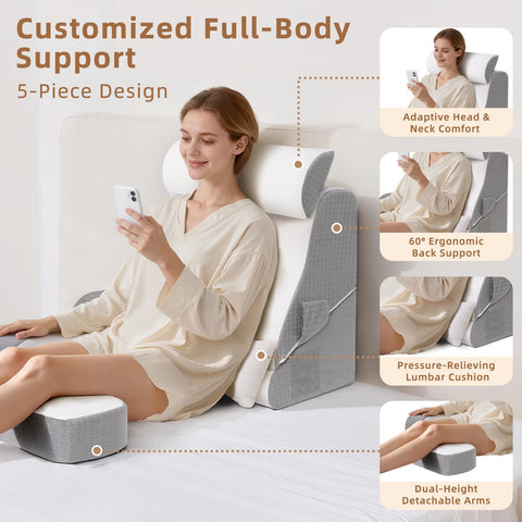 ESUERDO lumbar cushion providing lower-back comfort during use