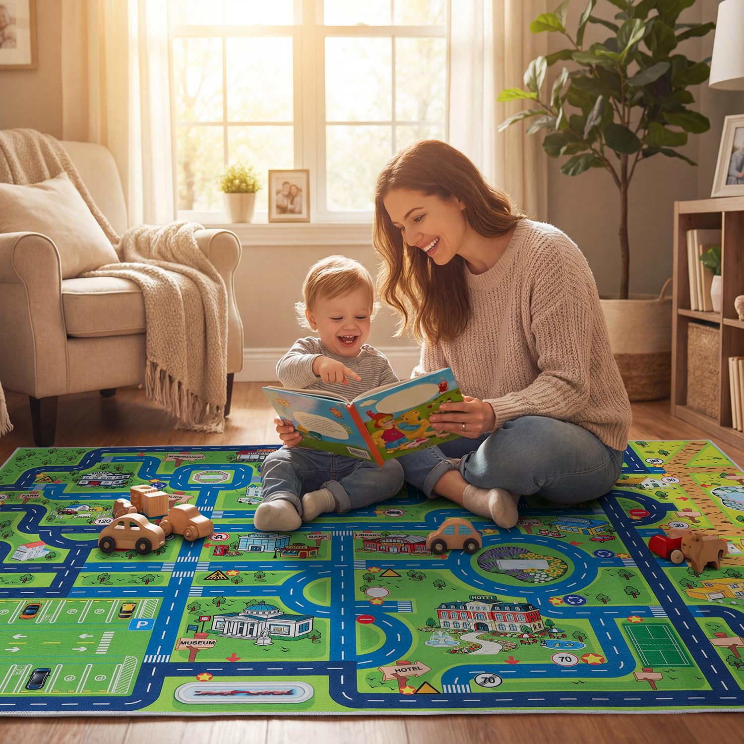 Esup 4x6 rug durable materials support long-lasting use for kids