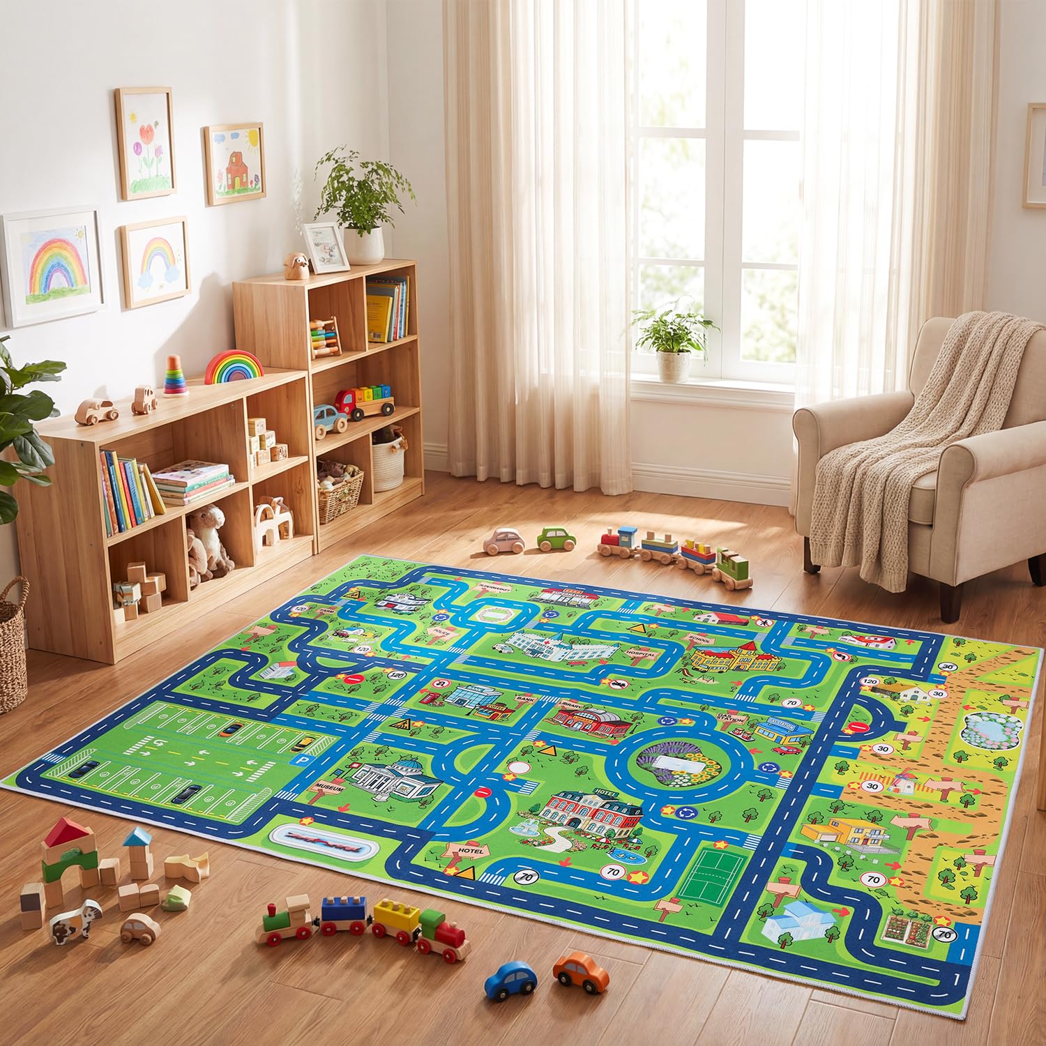Esup 4x6 rug foldable and travel-friendly for storage and trips