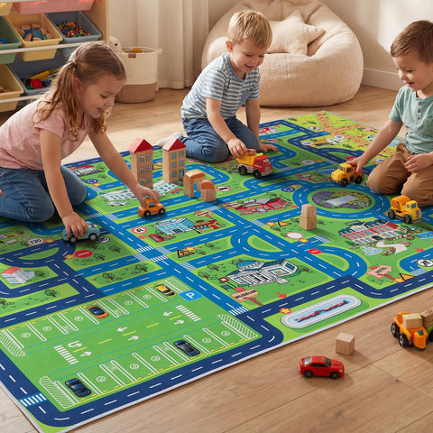 Esup 4x6 rug with urban map design sparks imaginative play and learning