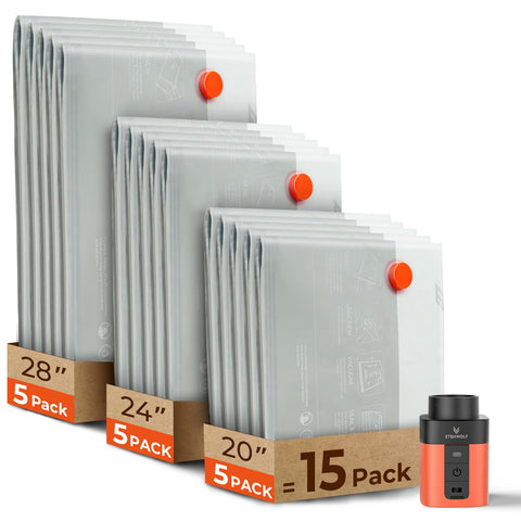 ETENWOLF vacuum seal bags 15-pack packaging for travel