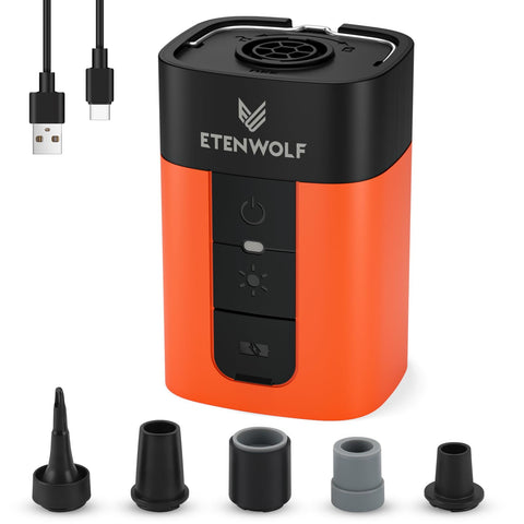 ETENWOLF air pump in a compact design for easy portability.