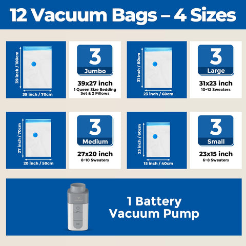 ETENWOLF large bags ideal for clothing and bedding