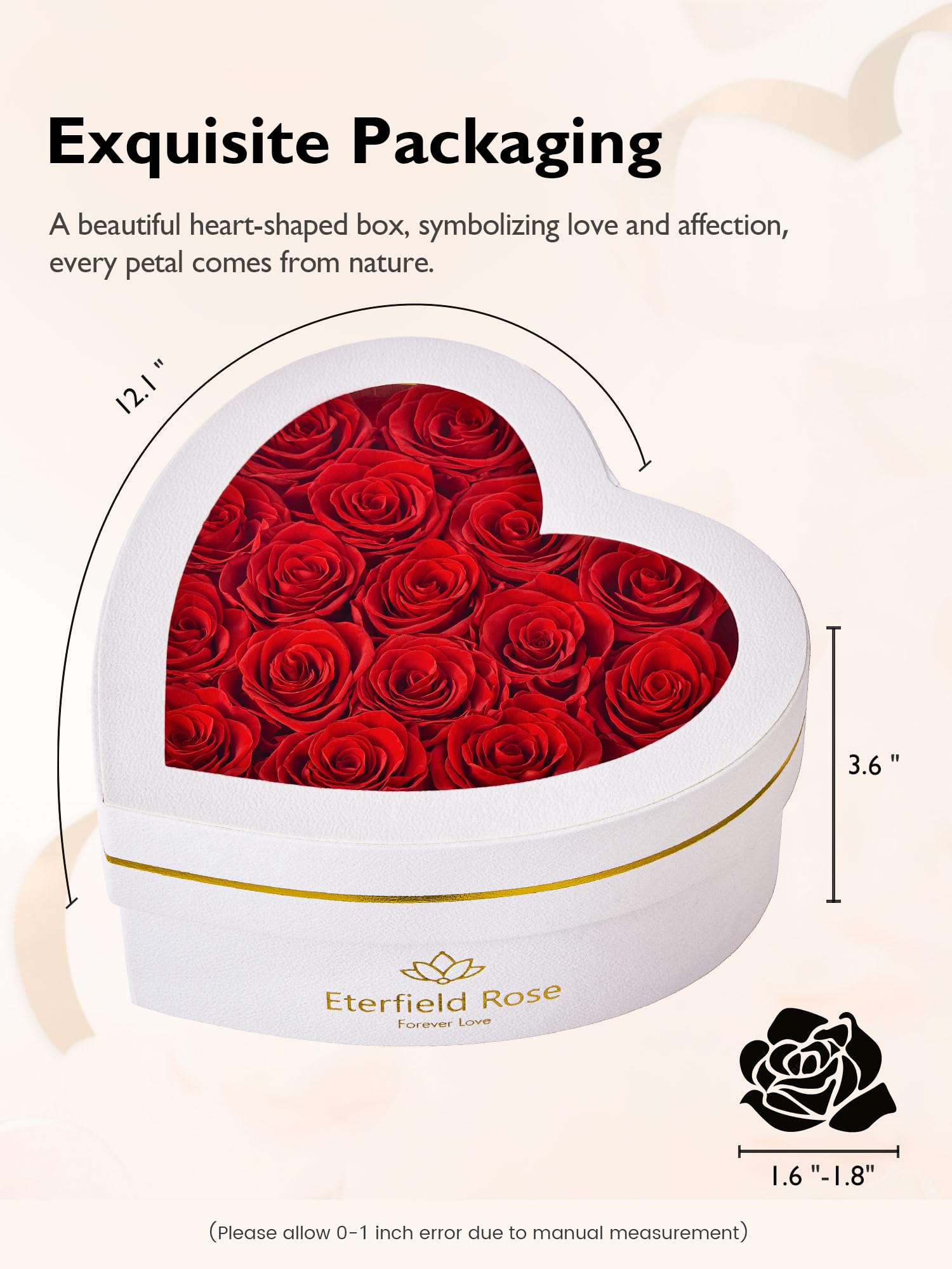Eterfield preserved rose close-up in red—color stays vibrant longer.
