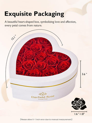 Eterfield preserved rose close-up in red—color stays vibrant longer.