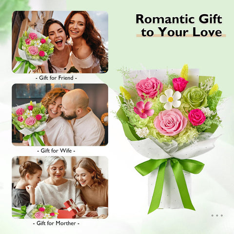 Eterfield preserved rose bouquet styled as a chic home decor centerpiece.