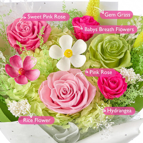 Gift-ready Eterfield bouquet idea for Valentines Day and Christmas.