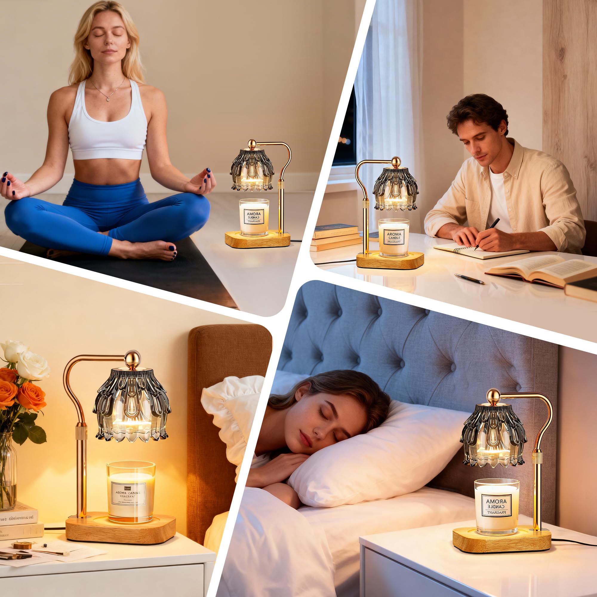 Eterfun candle warmer creates cozy ambience in living spaces and offices.