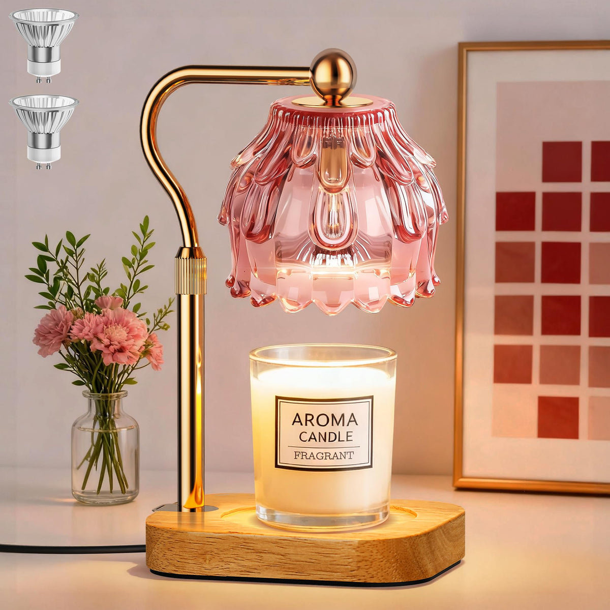 Eterfun candle warmer with flower design creates cozy ambience without flame