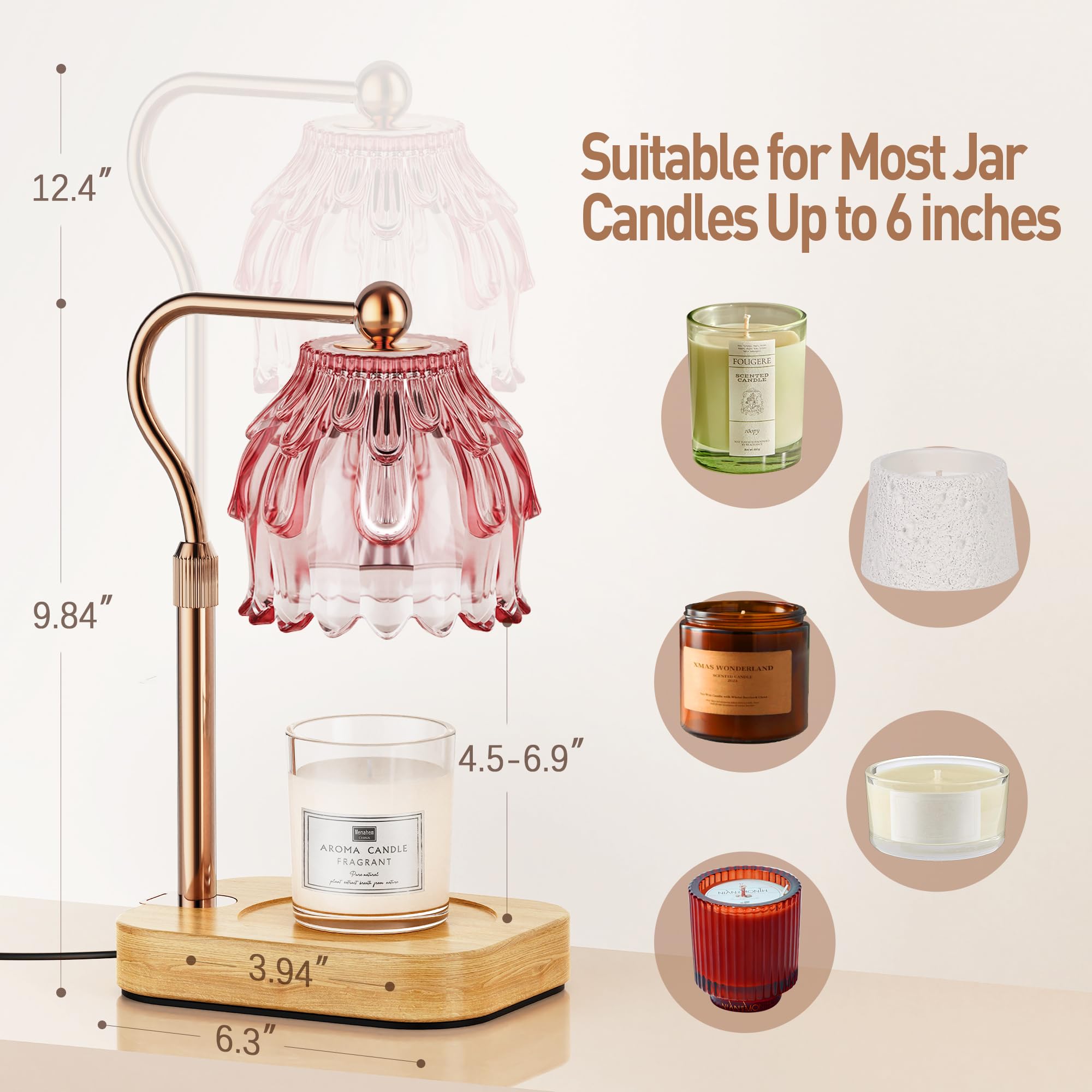 Eterfun candle warmer timer feature allows controlled fragrance release and safe use