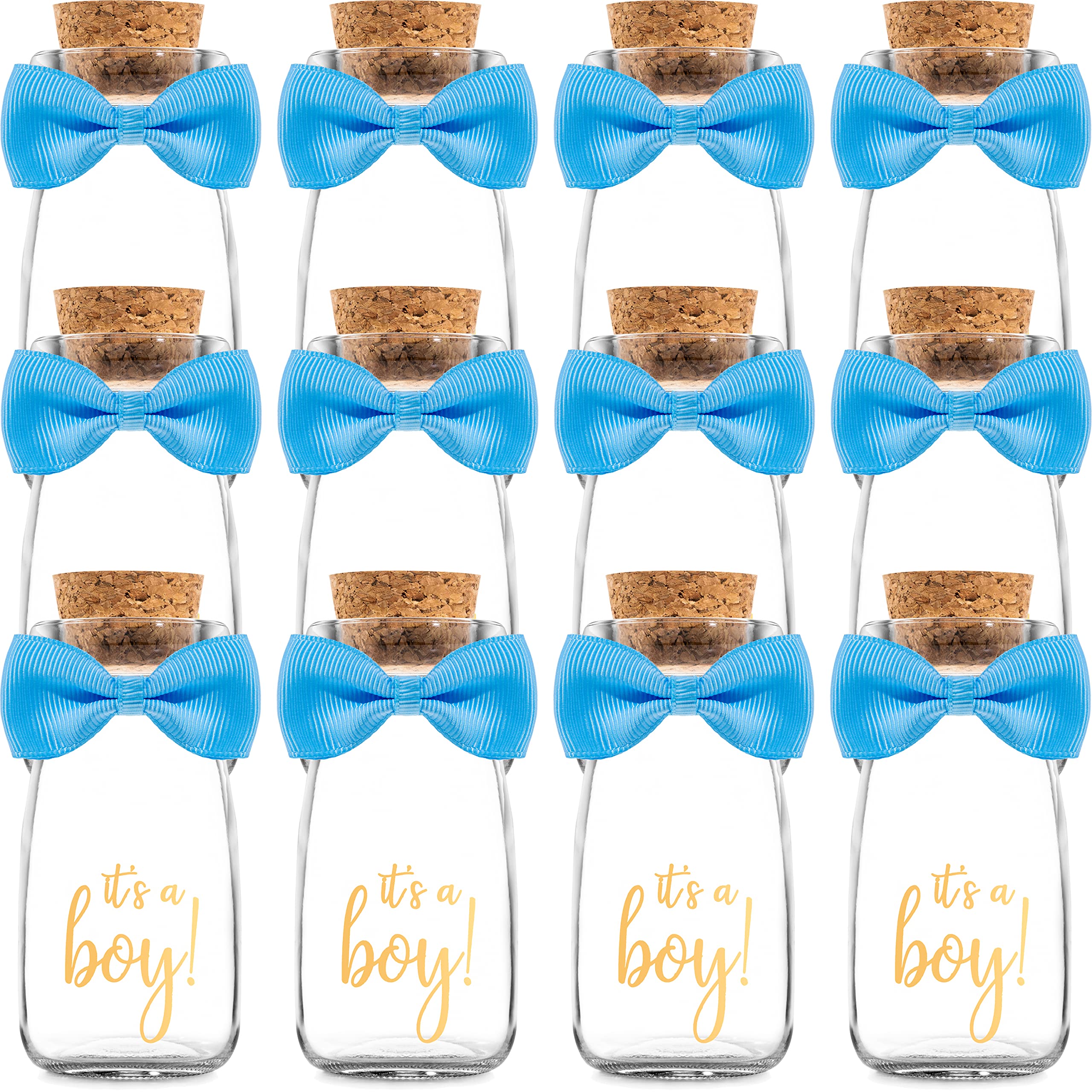 Ethisa vintage milk glass bottles arranged as a stylish baby shower centerpiece