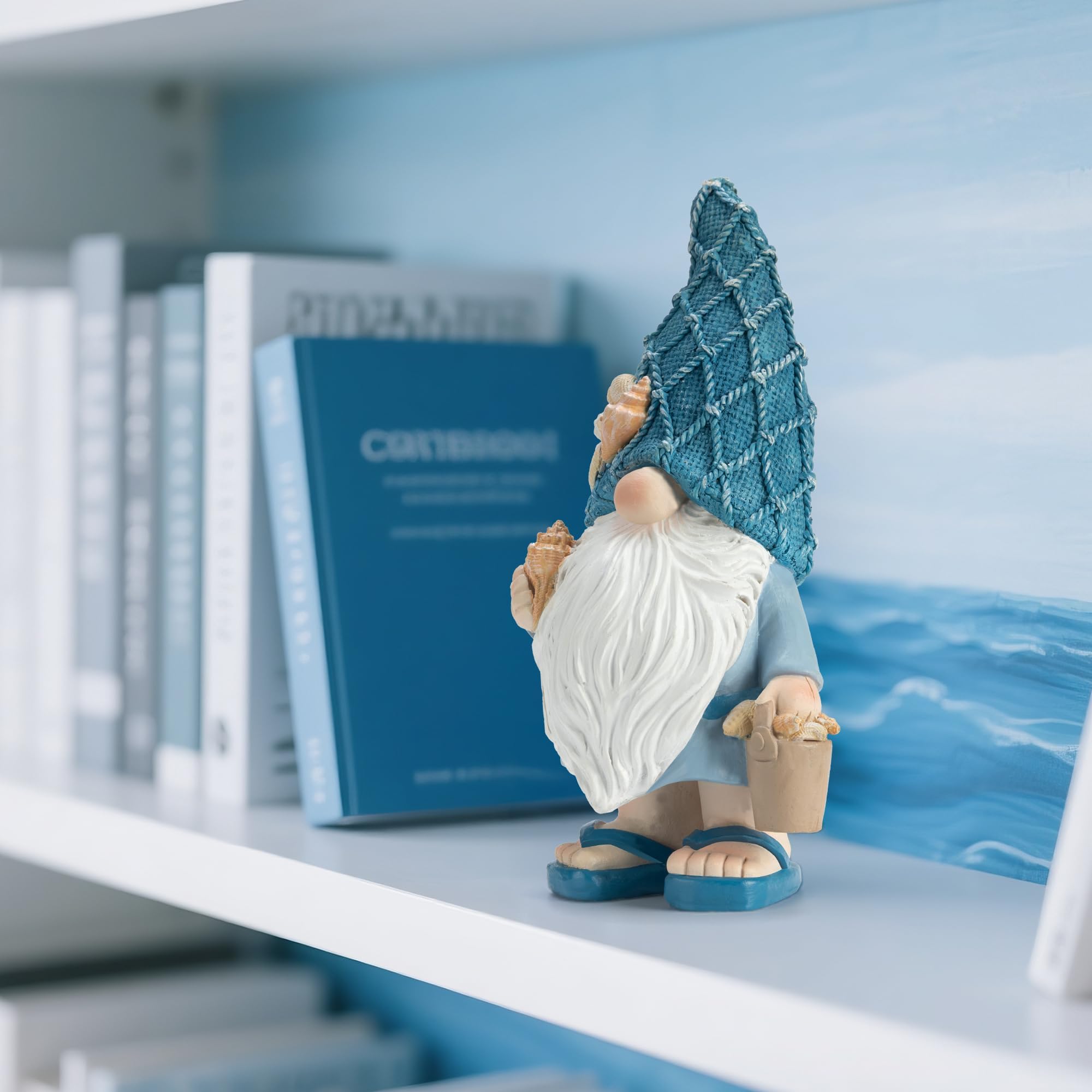 Etlemonde Gnome wearing a sky blue hat, a playful focal point.