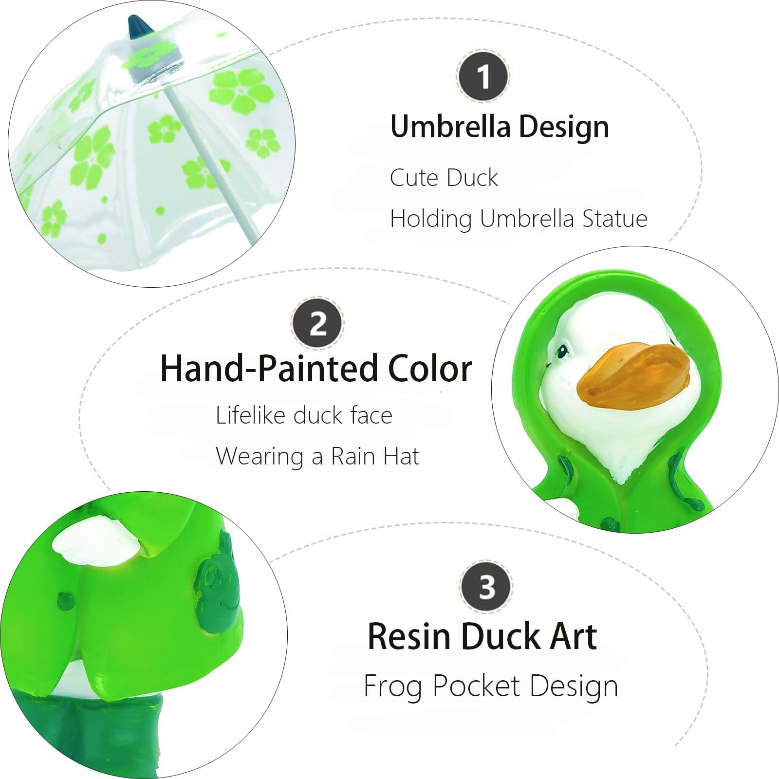Etlemonde resin duck decor closeup showing durable finish.