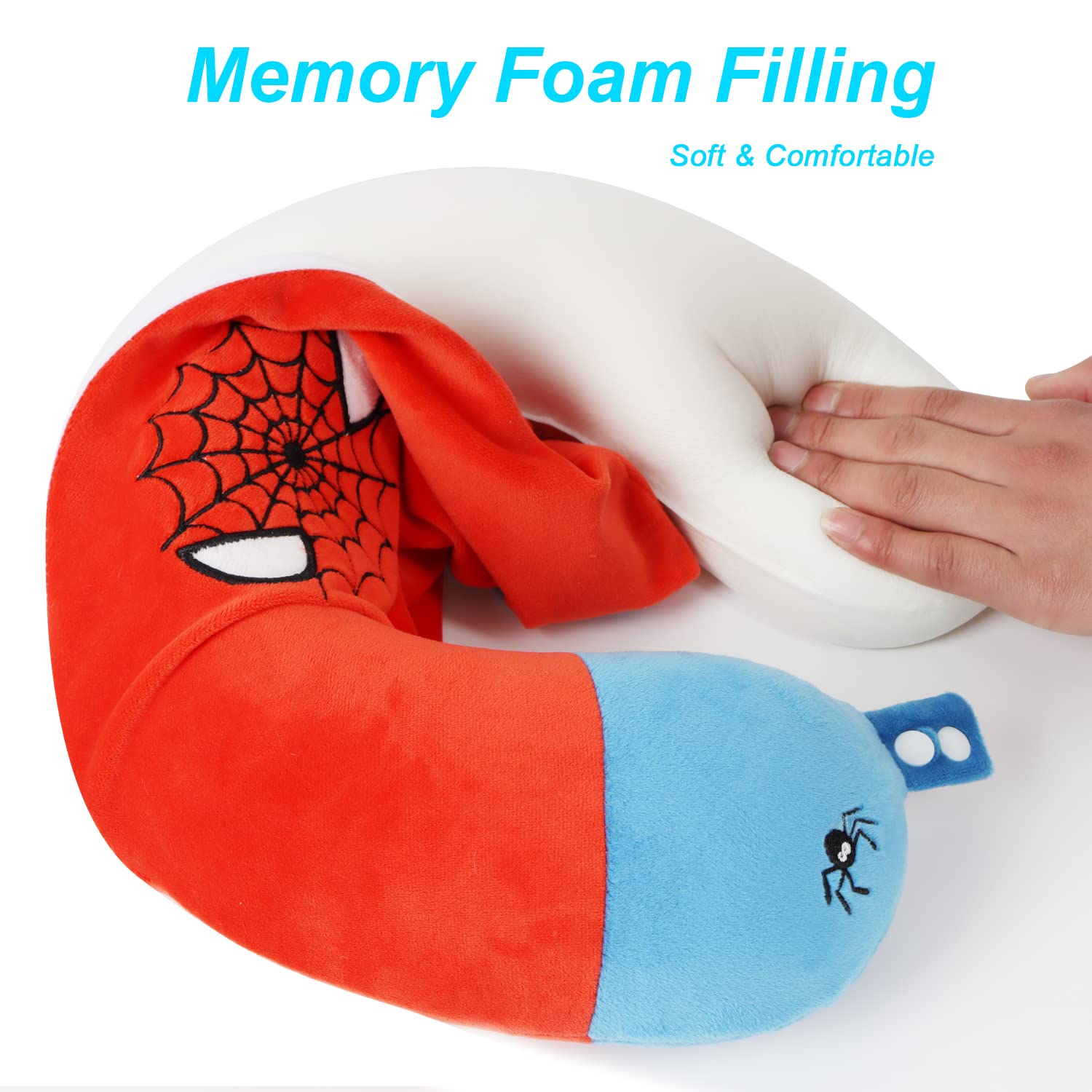 ETOILESEA travel pillow in suitcase demonstrates compact packing for on-the-go trips.