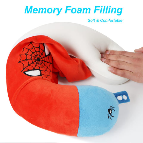 ETOILESEA travel pillow in suitcase demonstrates compact packing for on-the-go trips.