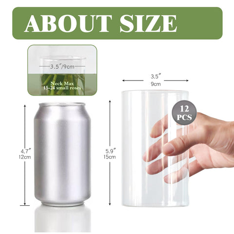 Etolies clear bud vases 6 inch perfect for compact floral arrangements