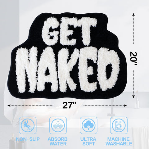 Etomiel Get Naked bath mat suits shower and tub for dry floors.