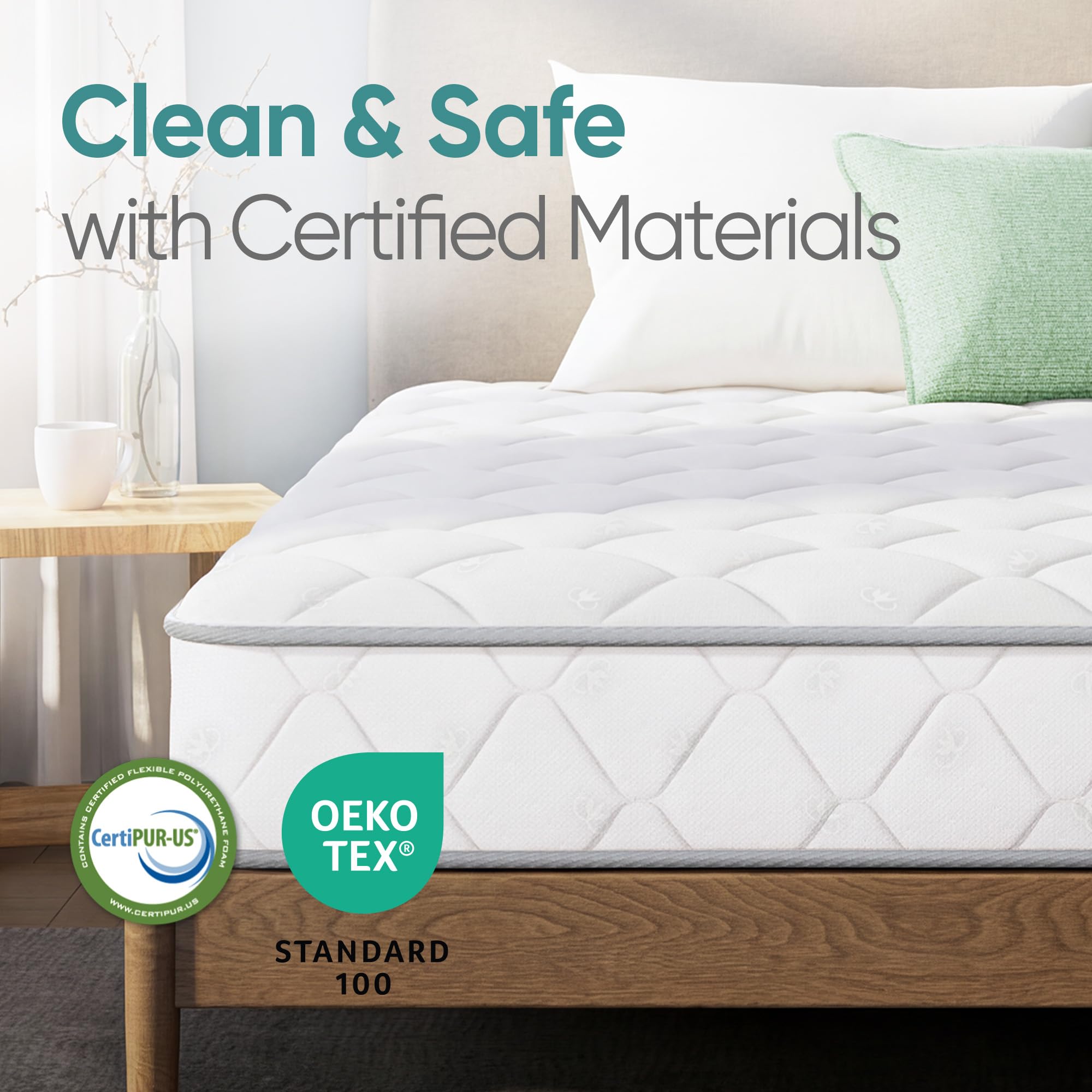 ETONEX mattress in a box unboxing scene shows quick setup with no tools.
