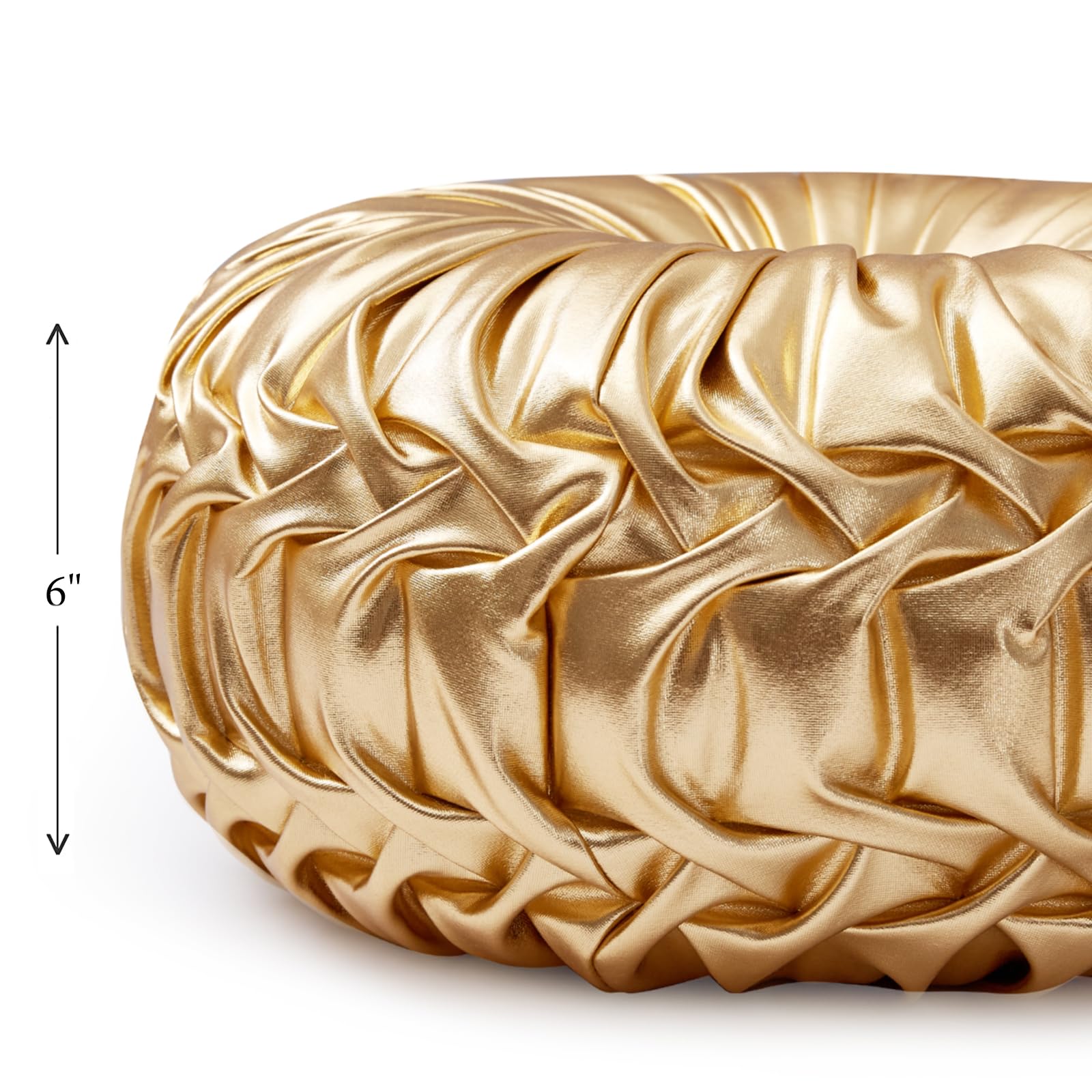 EUCIOR faux leather cover with metallic finish catches light beautifully.