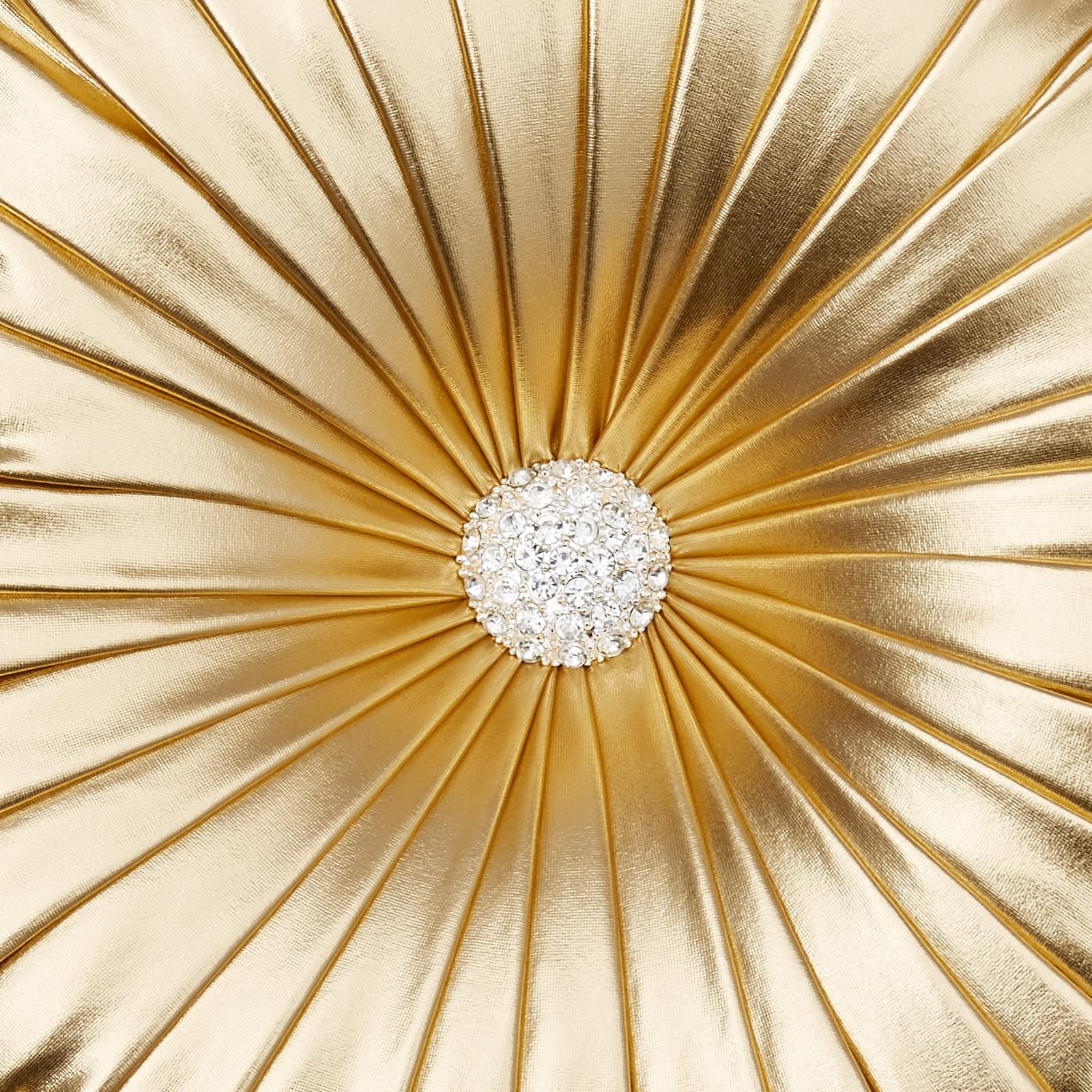 EUCIOR round pillow crystal button detail adds a luxe focal point.