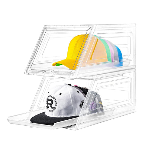 Euct hat organizer 2-pack front view with clear visibility