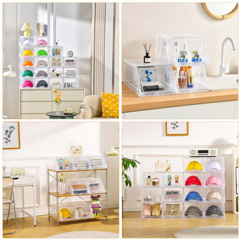 Euct hat organizer holds 12 hats for wide storage