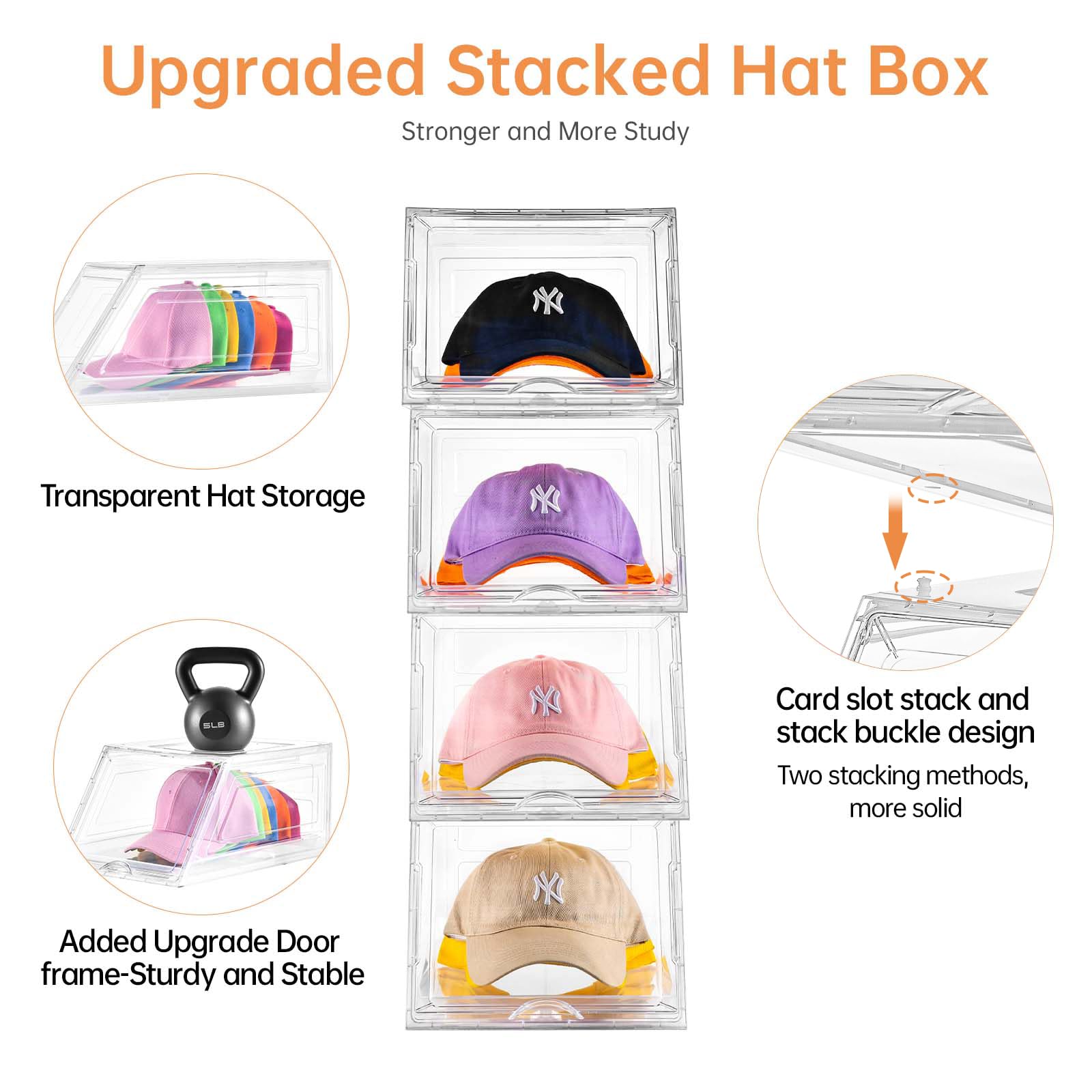 Euct hat organizer supports multi-use storage for toys, bags, or books.