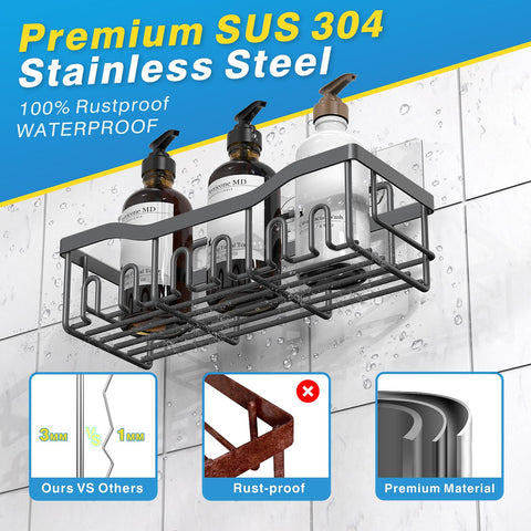 EUDELE 40 lb capacity shelves securely hold bottles and tools.