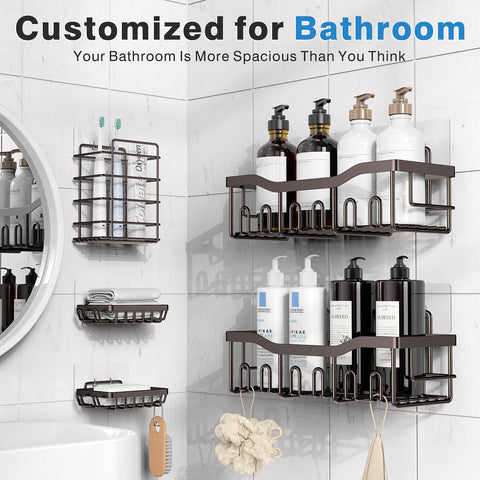 EUDELE adhesive strong 40lb capacity keeps items secure in shower