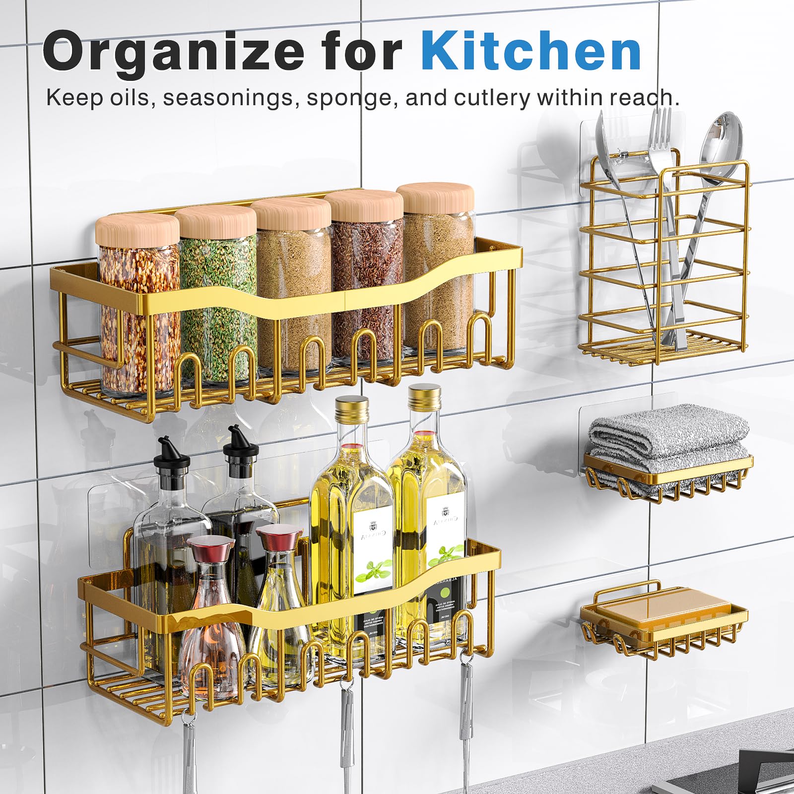 EUDELE versatile storage for bathroom and kitchen organization.